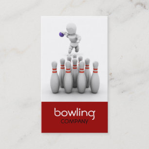 Zehn Button Bowling Business Card Visitenkarte