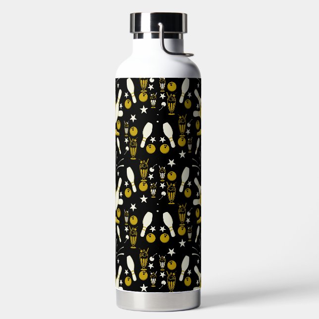 Zehn Button Bowling Wohngestaltung Trinkflasche (links)