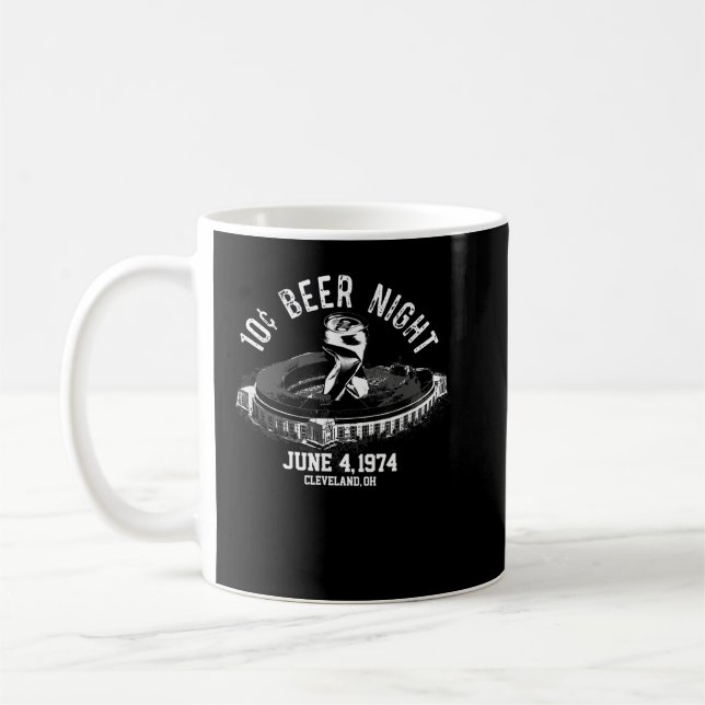 Zehn Cent Beer Night Cleveland CLE Baseball Kaffeetasse (Links)