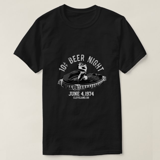 Zehn Cent Beer Night Cleveland CLE Baseball T-Shirt (Design vorne)