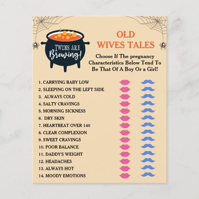 Zehn davon sind Breen Halloween Baby Shower Games (Vorderseite)