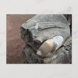 Zehn der Statue in römischen Ruinen Postkarte