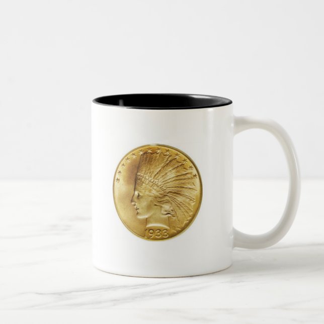 Zehn Dollar-Goldinder Zweifarbige Tasse (Rechts)
