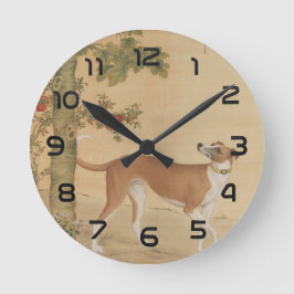 Zehn feine Hunde - Gelbgelber Leopard Runde Wanduhr