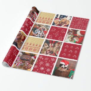 Zehn Foto-Weihnachtsverpackungspapier Geschenkpapier