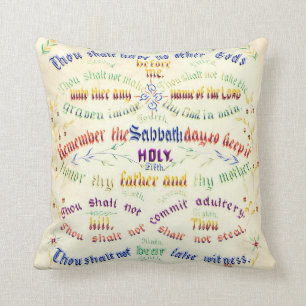 Zehn Gebot-Kalligraphie 1889 Kissen