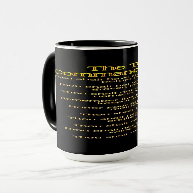 Zehn Gebote 01 Tasse (Vorderseite Links)