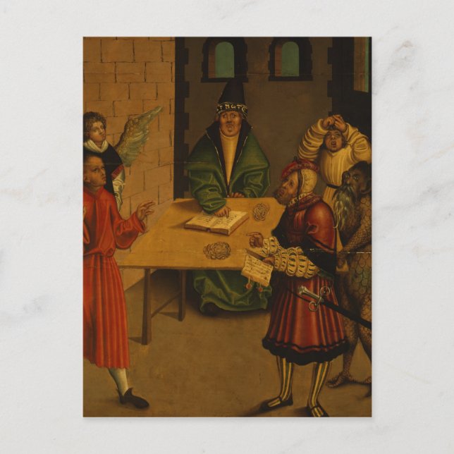 Zehn Gebote, 1516 Postkarte (Vorderseite)