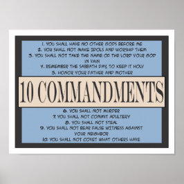 Zehn Gebote der Bibel Poster