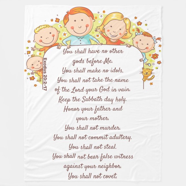 Zehn Gebote - Fleece Blanket, 60 x 80" (Vorderseite)