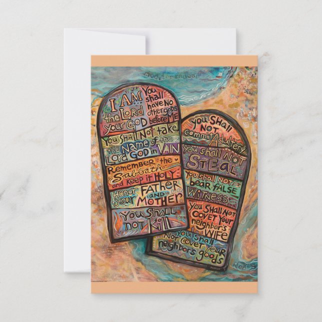 Zehn Gebote Gebetskarte (Vorderseite)