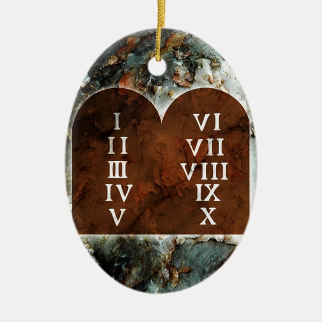 Zehn Gebote Keramikornament (Vorne)