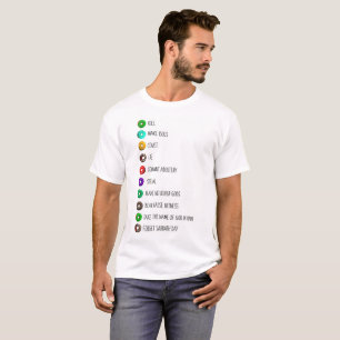 zehn Gebote lustige Liste Botschaft Spaß Religion T-Shirt