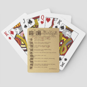zehn Gebote Spielkarten