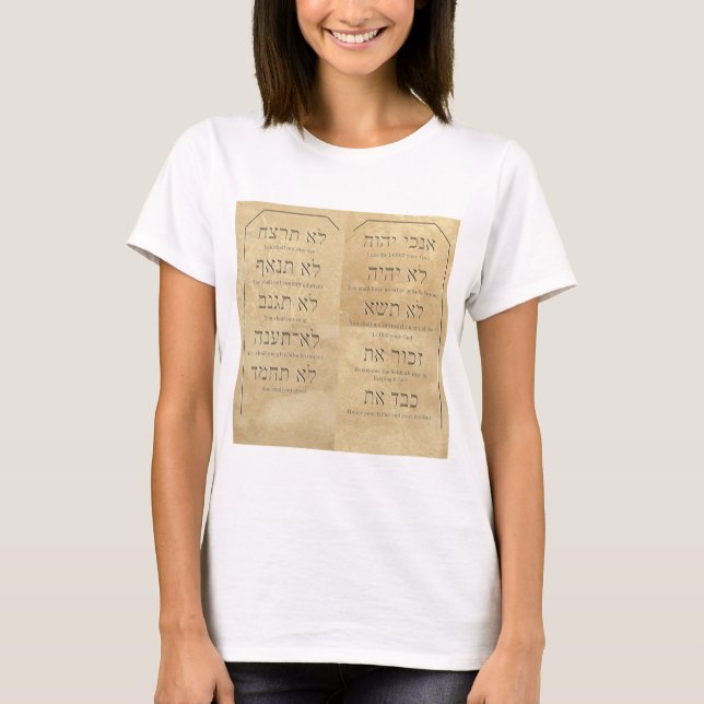 Zehn Gebote T - Shirt der Mutterschaft (Vorderseite)