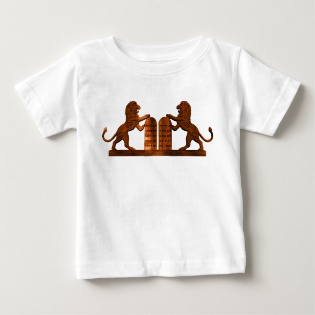 Zehn Gebote und Löwen Baby T-shirt (Vorderseite)