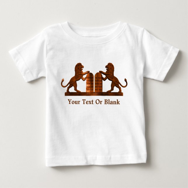 Zehn Gebote und Löwen Baby T-shirt (Vorderseite)