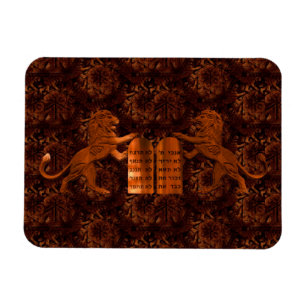 Zehn Gebote und Löwen Magnet