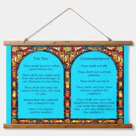 Zehn Gebote Wandteppich Mit Holzrahmen