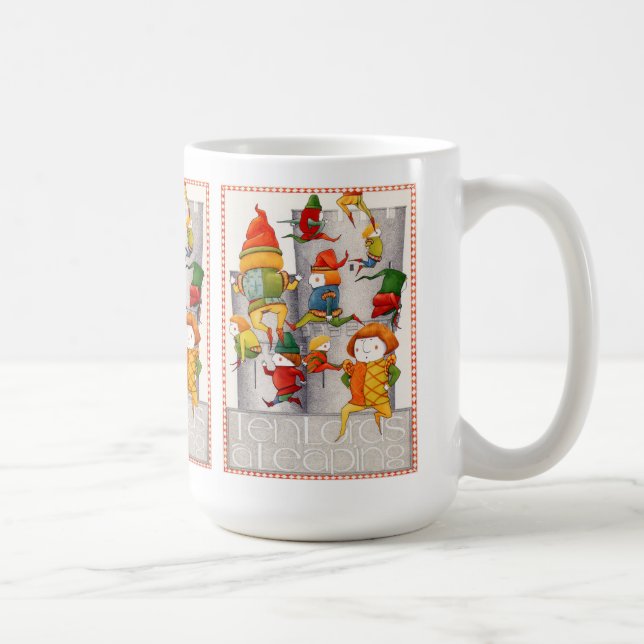 ZEHN GRÖSSERE EINE LEAPIERE GROSSE Tasse (Rechts)