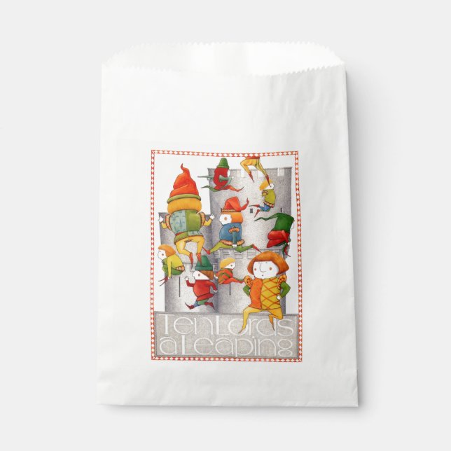 ZEHN GRÜNE UND LEITENDE FUSSGräber Geschenktütchen (Vorderseite)