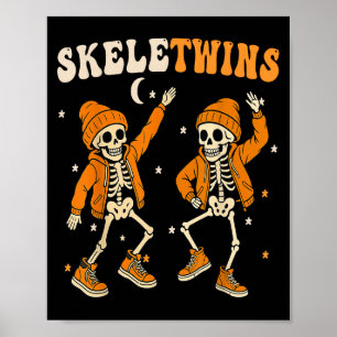 Zehn Halloween Matching Skeletwagen Funny Dancing Poster