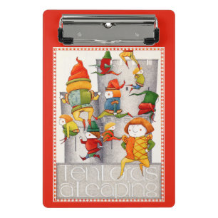 ZEHN HERRN TANZEN Clipboard - Rot Mini Klemmbrett