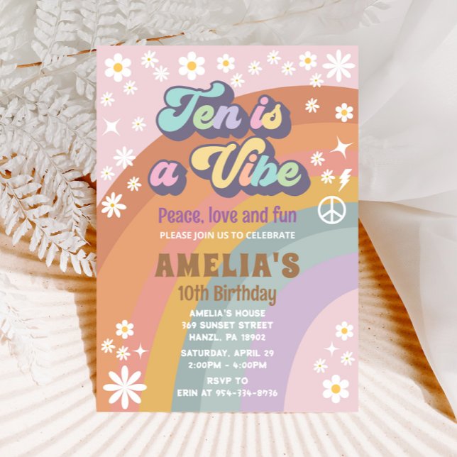 Zehn ist eine lebhafte Einladung zum Geburtstag (Von Creator hochgeladen)