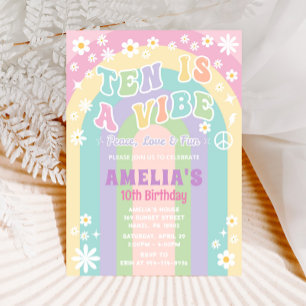 Zehn ist eine lebhafte Einladung zum Geburtstag