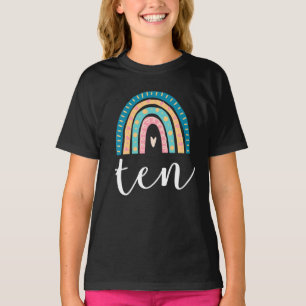 Zehn Jahre alter Regenbogen 10. Geburtstag Geschen T-Shirt