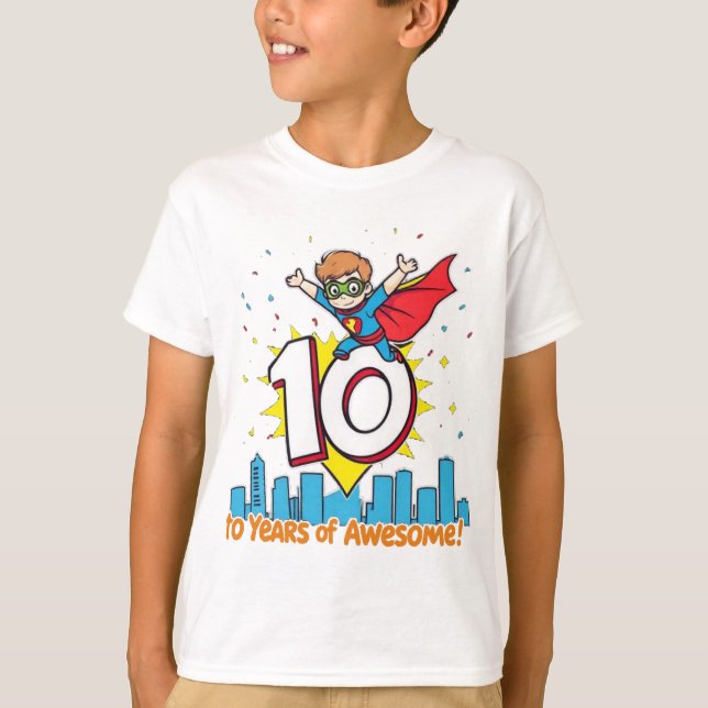 Zehn Jahre Phantastisch! - Stil des fetten Comic T-Shirt (Vorderseite)