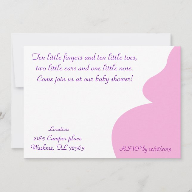 Zehn kleine Finger zehn Zehen Einladung (Vorderseite)