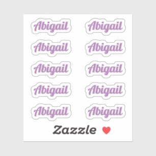 Zehn kleine Lila Curry Script Individuelle Name La Aufkleber