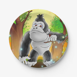 Zehn kleine Monster: Gary the Gorilla Paper plate Pappteller
