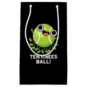 Zehn Knees Ball Funny Tennis Pun Dark BG Kleine Geschenktüte