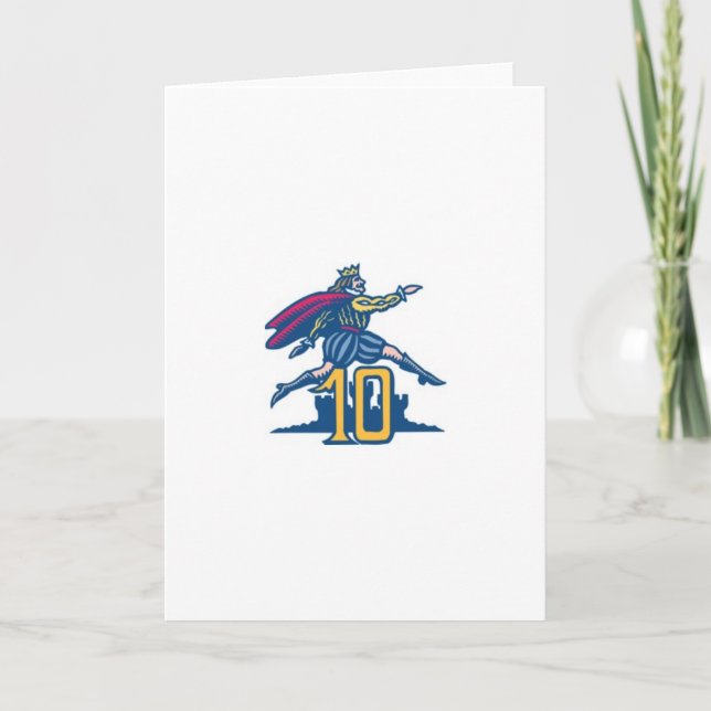 Zehn Lords a-Leaping Feiertagskarte (Vorderseite)