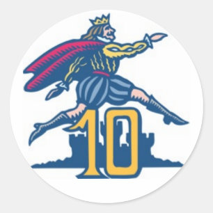 Zehn Lords a-Leaping Runder Aufkleber