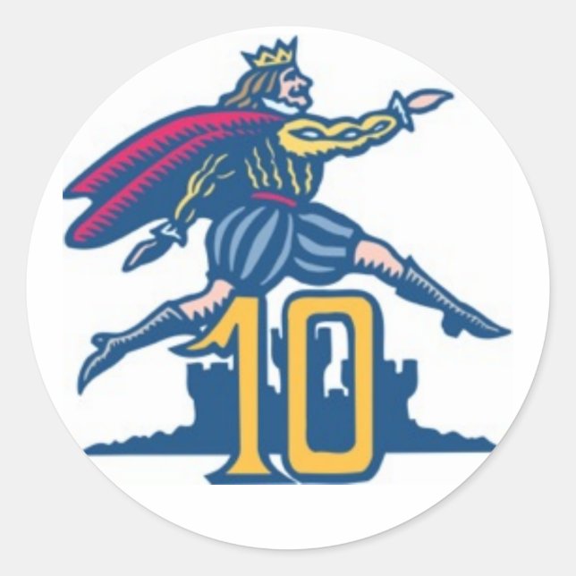 Zehn Lords a-Leaping Runder Aufkleber (Vorderseite)