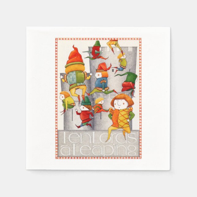 ZEHN LORDS EIN LEAPTER Standard Cocktail Papier Na Serviette (Vorderseite)