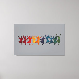 Zehn Lords einen springenden Ausschnitt-Stift 4 Leinwanddruck