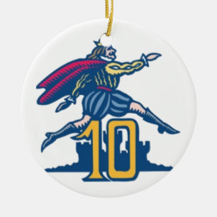 Zehn Lords EinSpringen Keramikornament