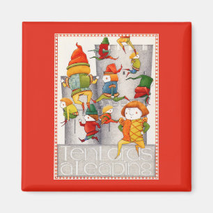 ZEHN LOREN - EIN ZAHLREICHES ZIMMER - rot Magnet