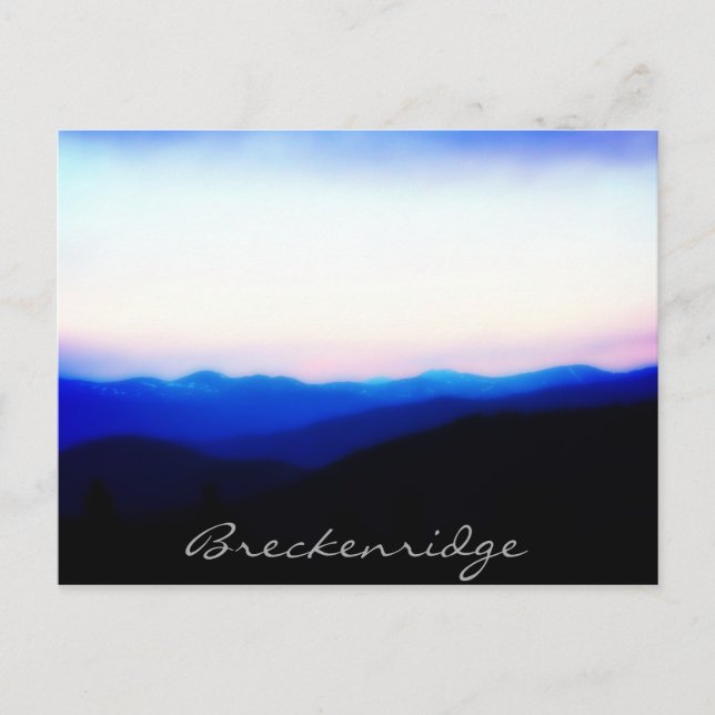 Zehn Mile Range Sunset Postcard Breckenridge Postkarte (Vorderseite)