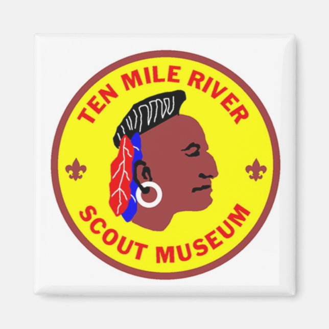 Zehn Mile River Scout Museum Square Magnet (Vorne)