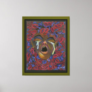 Zehn neu definiert - Kunstkanvas für Sichelzellen  Leinwanddruck