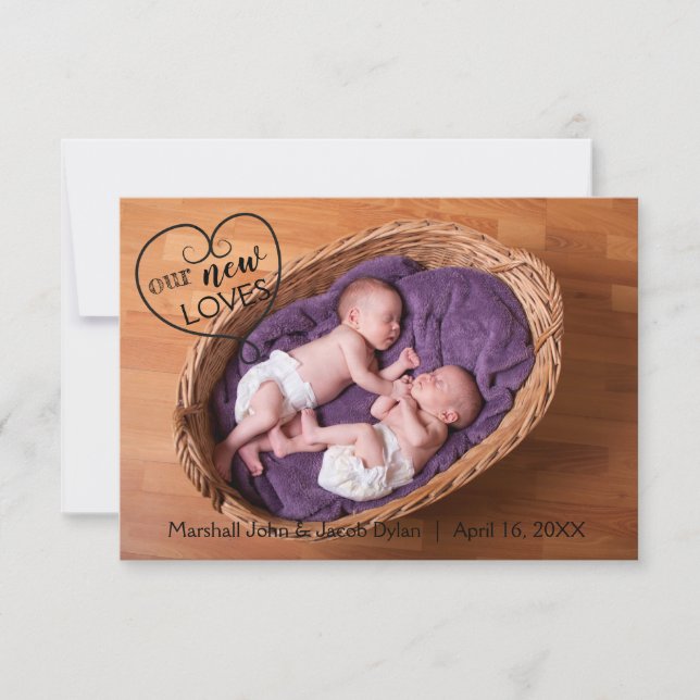 Zehn neue Lieben - 3x5 Geburtserklärung Ankündigung (Vorderseite)