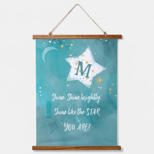 Zehn oder Teen Night Sky Inspiration Bright Star Wandteppich Mit Holzrahmen