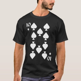 Zehn Pik-Deck der Karten Halloween Gruppe Kosten T-Shirt