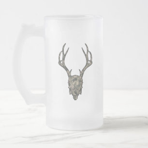 Zehn Point Jackalope European Mount Camouflage Sku Mattglas Bierglas