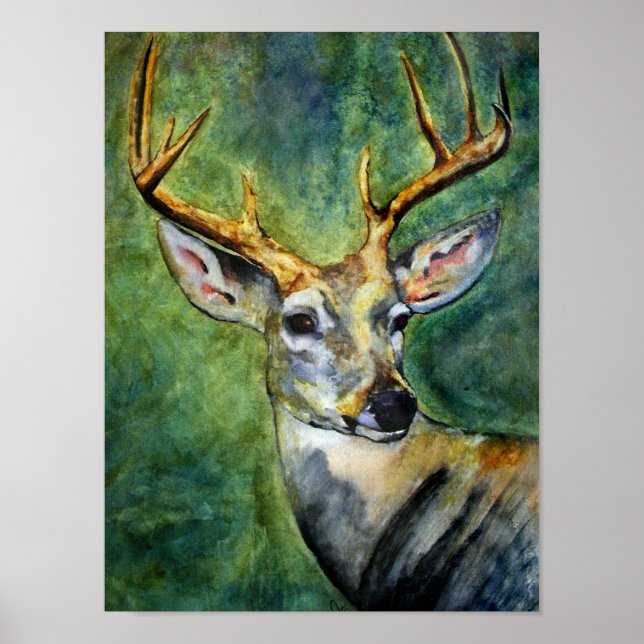 Zehn Pointer (Deer) Kunstdrucke Poster (Vorne)